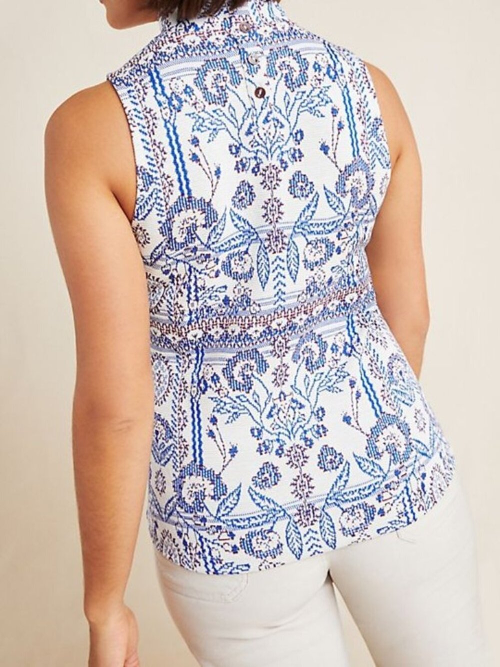 NWT Anthropologie Agnes Jacquard Top Size L - Picture 3 of 3